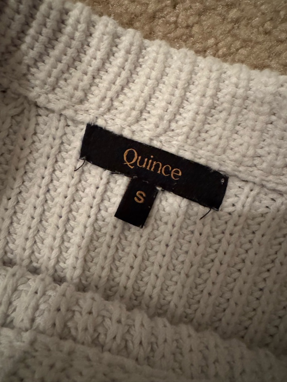 Quince 100% Organic Cotton Fisherman Crew Sweater - Picture 5 of 7